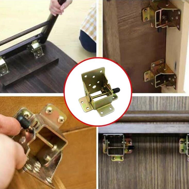 4 Stuks Iron Locking Folding Tafel Stoel Been Beugel Scharnier Self-Lock Opvouwbare Scharnieren Voor Meubelen hardware Tool