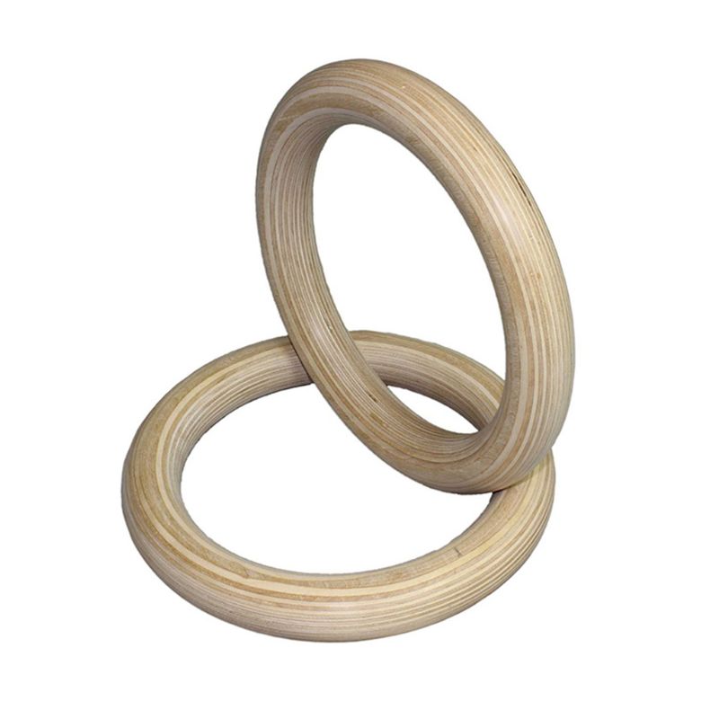 Kit de anillos de madera para gimnasia, equipo de entrenamiento de fuerza para gimnasio en casa, Crossfit, 28mm, portátil