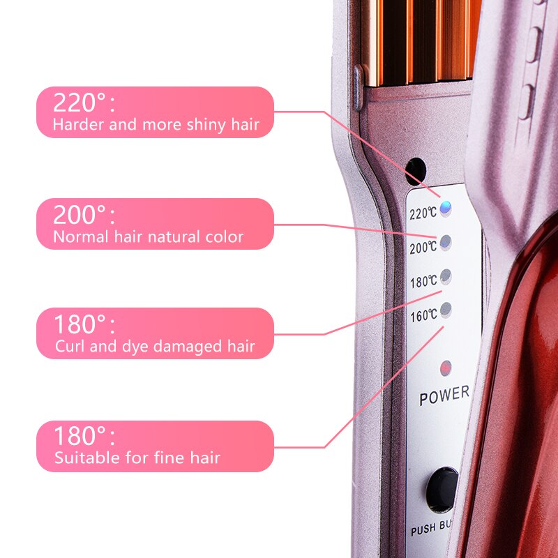 Hair Curling Iron Corn Electric Hair Styler Ceramic Corrugated Iron Curling Corn Plate Wand Hair Styling Curler 40D