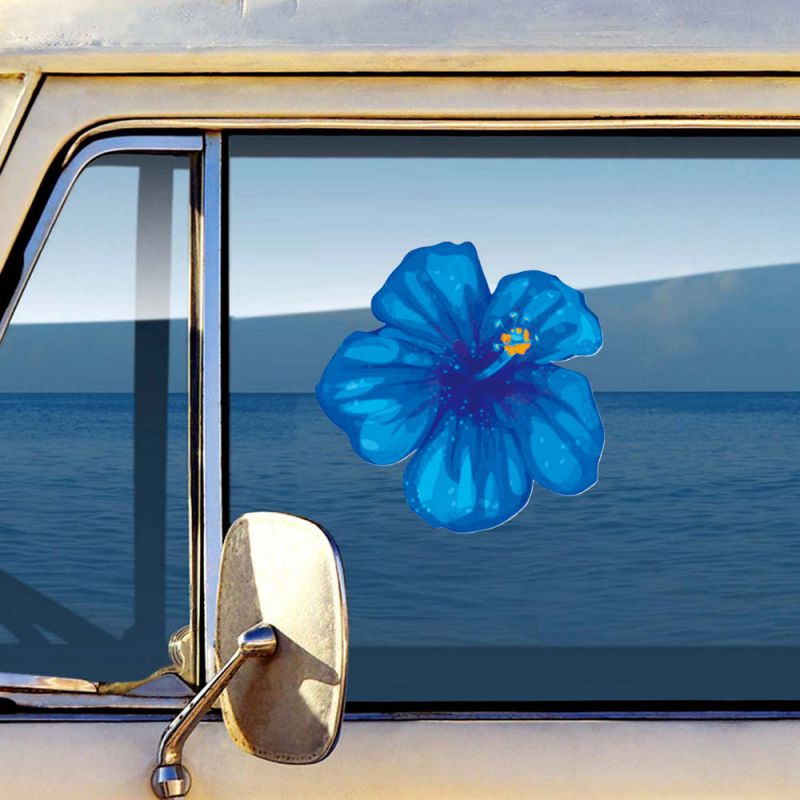 Wall Sticker PVC Flower Car Sticker Notebook Sticker Landscaping Decoration Fridge Magnet 12.7cmx12.7cm