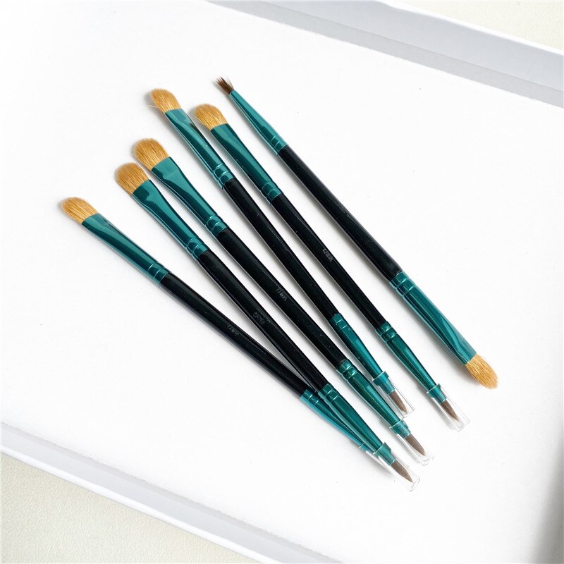 Double-Ended Oogschaduw Shader & Eye Liner Brush 242 + 209 Draagbare Reizen 2-In-1 beauty Eye Make-Up Borstel