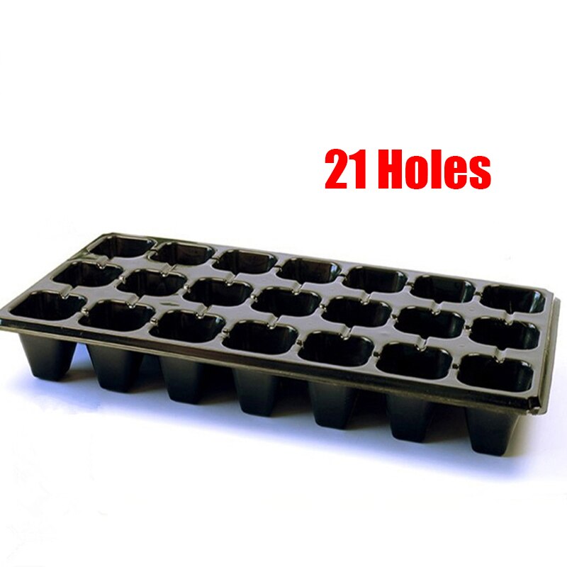 200 Holes Plastic Seedling Starter Trays Plant Flower Pots Nursery Grow Box Tray Plug Planting Planter Container: 21 Holes