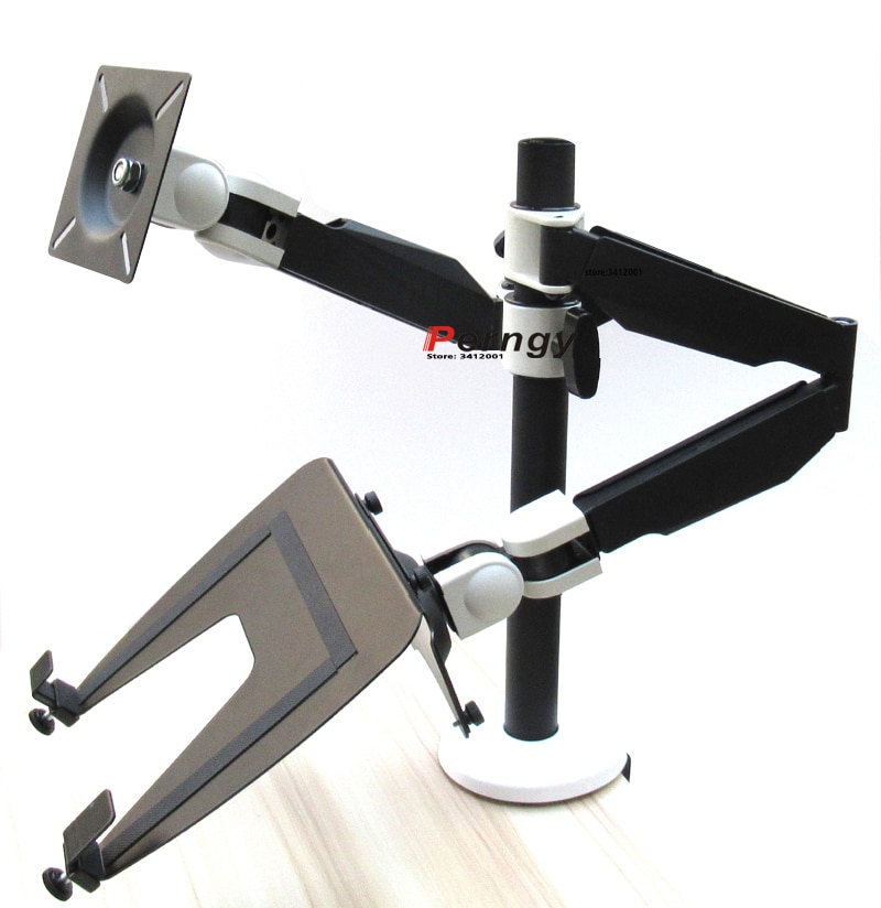 DL-LP1202 Multimedia Vesa Beugel 100X100 75X75 10 "-27" Monitor Desk Stand 2 Arm Laptop Tafel Beugel 10 "-17" Draaien 360