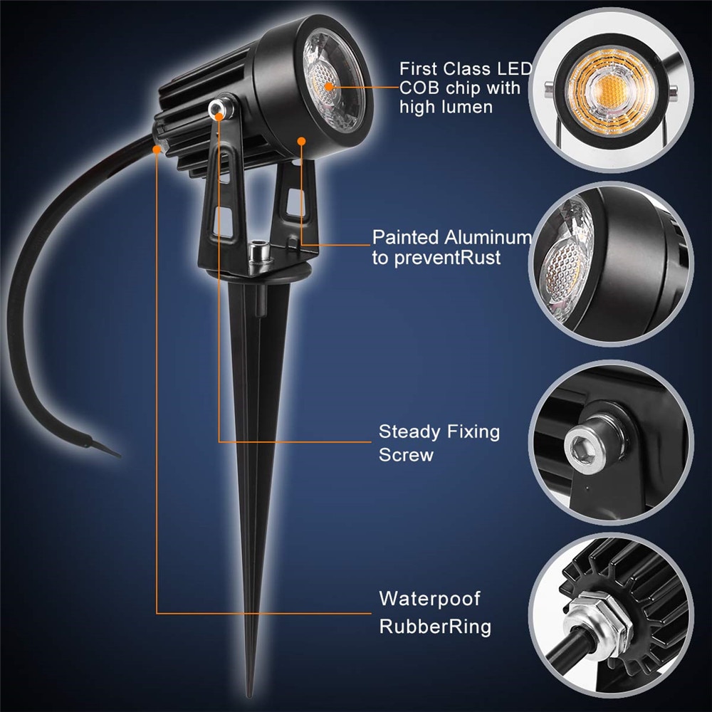 Landschap Verlichting 12V Laagspanning Verlichting Kits LED Outdoor Spots Oprit Yard Gazon Patio Zwembad Tuinverlichting 1W 3W