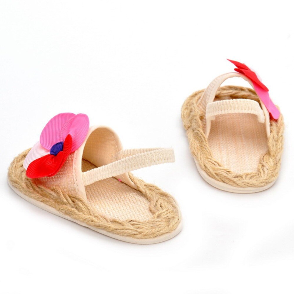 bébé filles sandales coton fleurs anti-dérapant intérieur bébé fille été sandales bébé filles chaussures