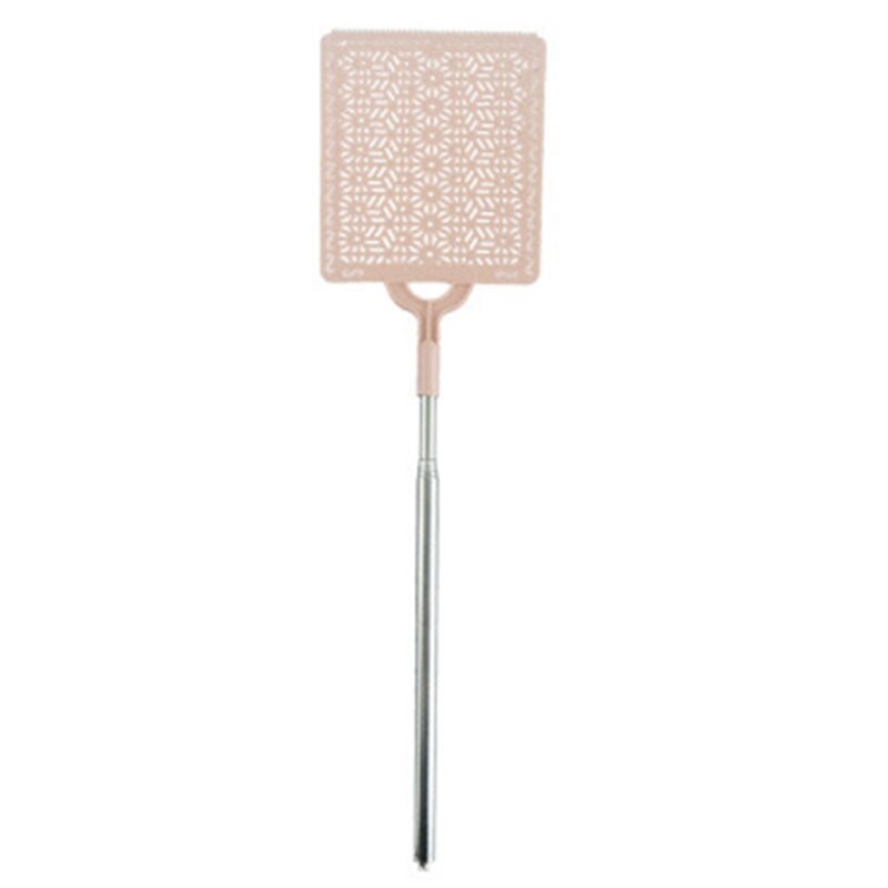 Matamoscas telescópico de acero inoxidable, superficie de malla Lncrease, mango largo duradero, matamoscas domésticas de verano