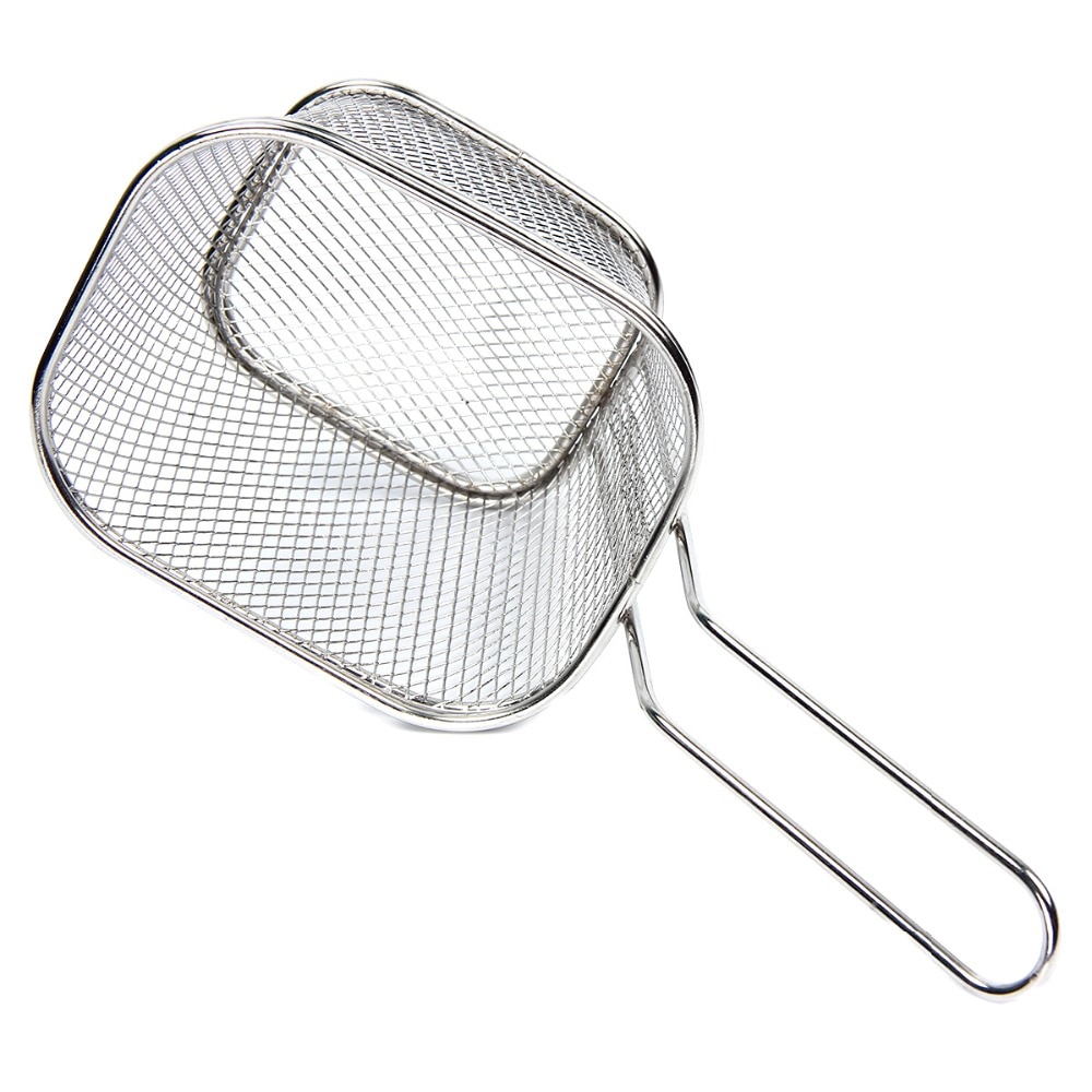 Stainless Steel Mini Frying Basket Strainer Fries Basket Mesh Kitchen Cooking Chef Tools Kitchen Cook Tool Backet Strainer Frie