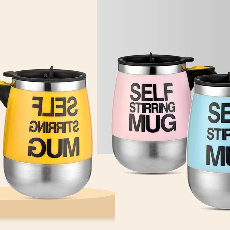 450ml selvomrørende krus magnetisk blender automatisk omrører krus til kaffe mælk rustfrit stål termokop dobbelt isoleret kop