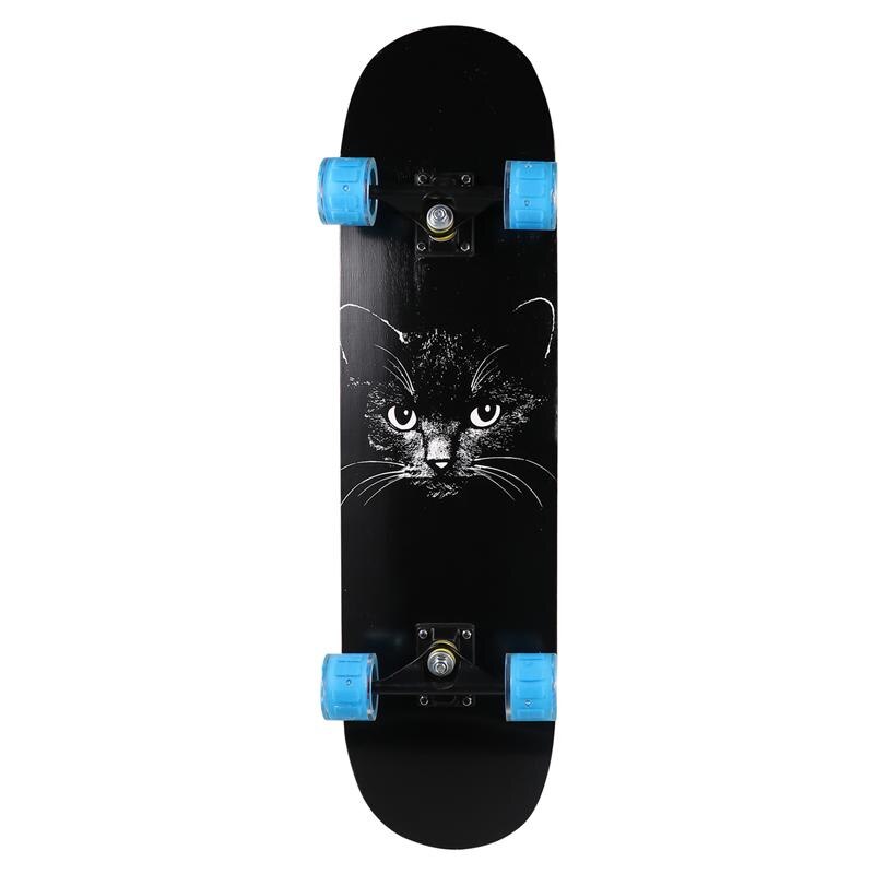 Complete Maple Wood Skateboard Longboard Decks Double Rocker Skateboard With Wheels for Teens Boys Girls Cool: as show B
