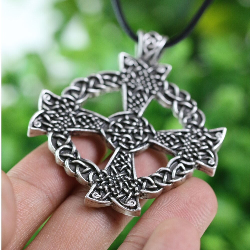 Collier avec pendentif croix Taliman arménienne, 1 pièce, collier croix solaire, celtique, collier en druide arménien, amulette