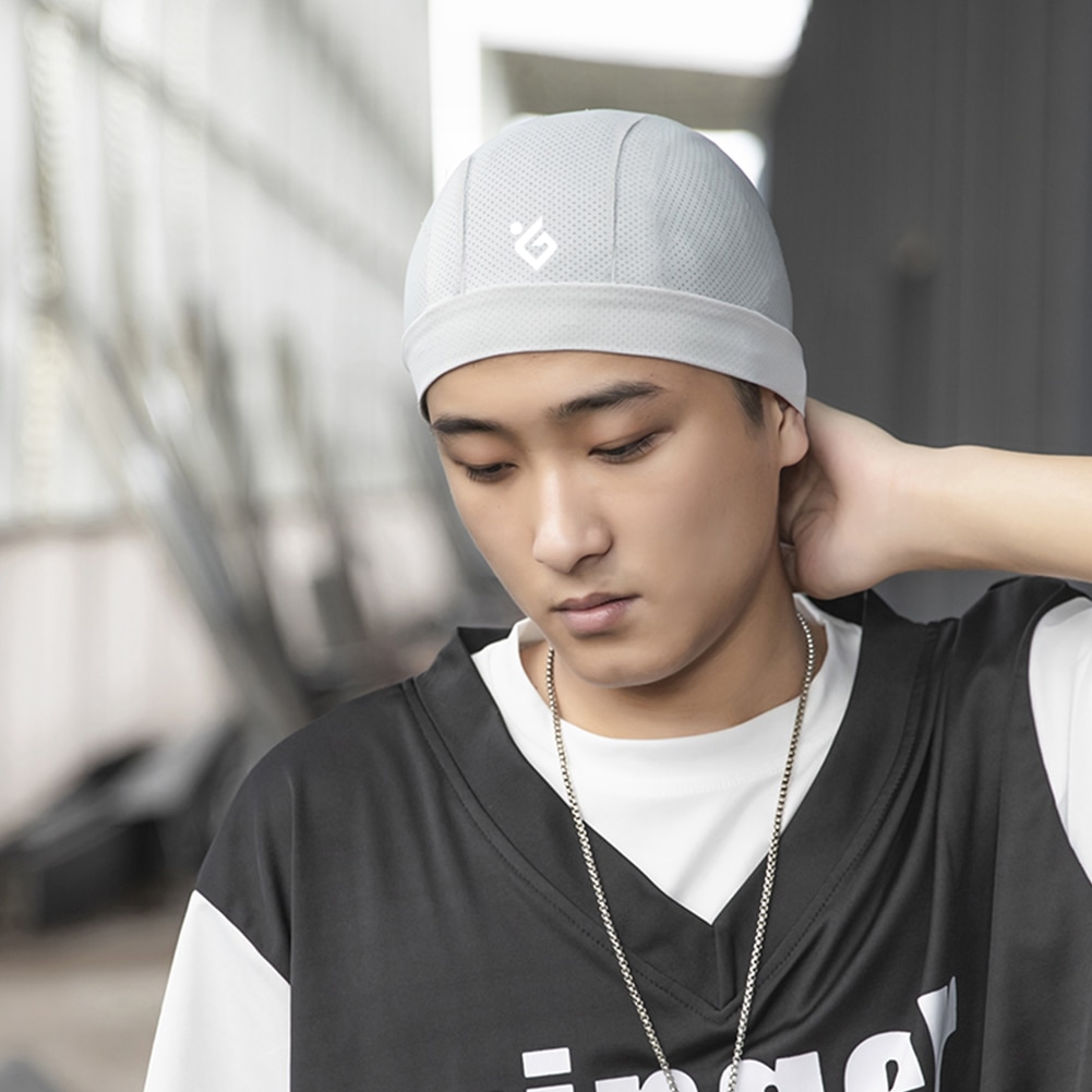 Cooling Skull Cap Breathable Cycling Caps Ice Fabric Bicycle Head Scarf Helmet Liner Sports Fishing Running Hat Sweat-Absorbent