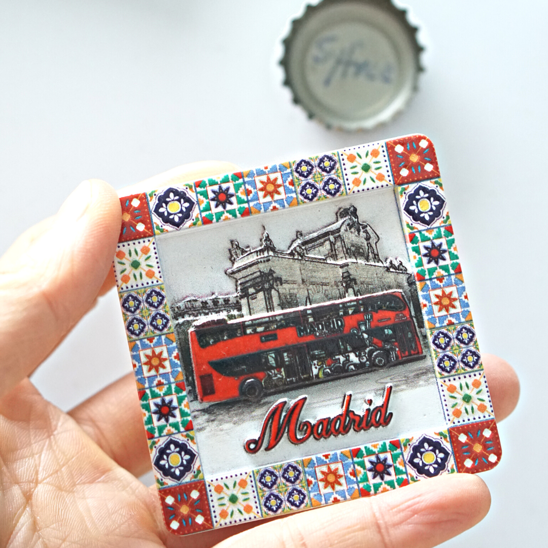 1 unidad, imanes de nevera de Madrid, pegatinas de nevera de España, recuerdos de viaje, decoraciones coloridas de cocina para el hogar, de vacaciones