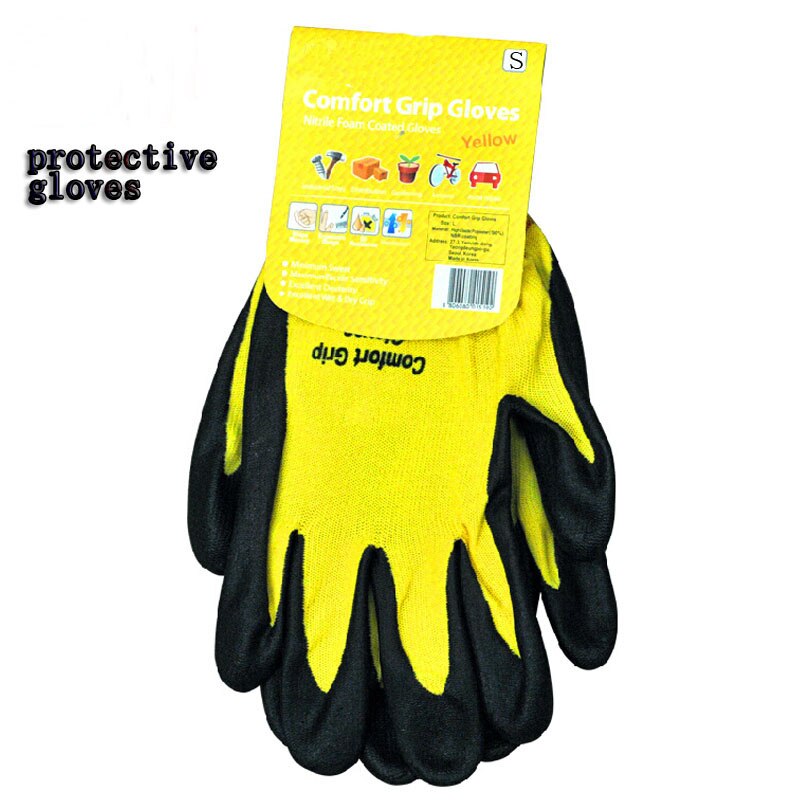 Luvas de proteção 3m tipo confortável luvas revestidas luvas de trabalho de couro wearable respirável