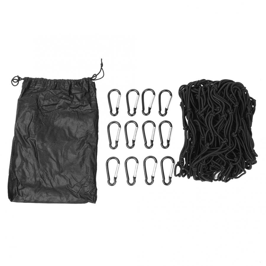 180*120cm Car Trailer Roof Rack Net Elastic Rubber Cargos Luggage Storage Mesh Organizer Hooks universal Roof Luggage Net