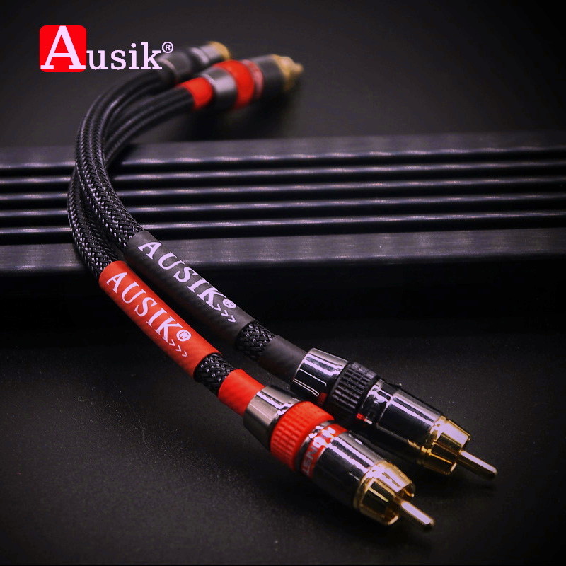 1Pair HIFI CANARE Stereo RCA To RCA Audio Cable For Power Amplifier DAC Preamp TV / AUSIK AS015: <=0.5m