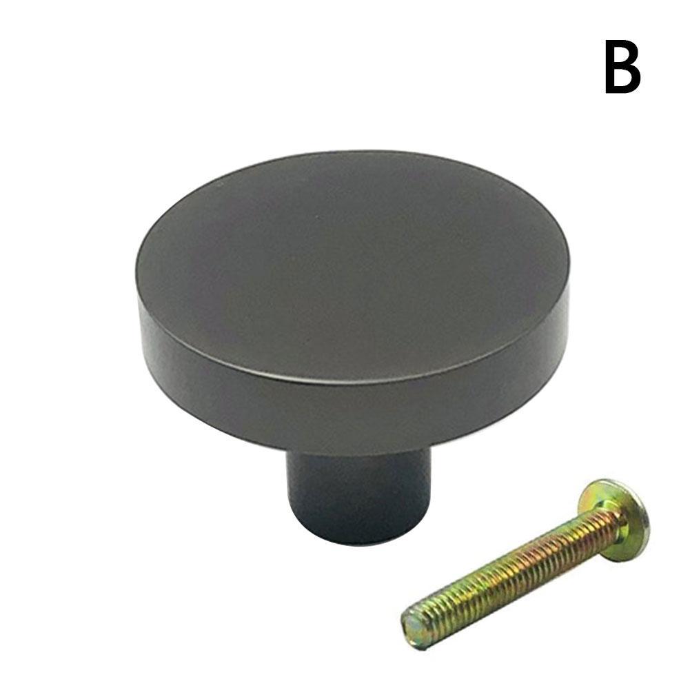 Baoswi 18-Pack Black Cabinet Knobs – 30mm Round Stainless Steel, With Screws, For Drawers, Dressers, Kitchens