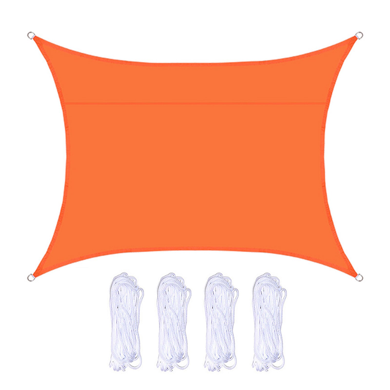Rectangular Shade Sail UV Block Cloth Awning Sunshade Patio Canopy Anti-UV With 4 Ropes High Density Sunshades Awnings