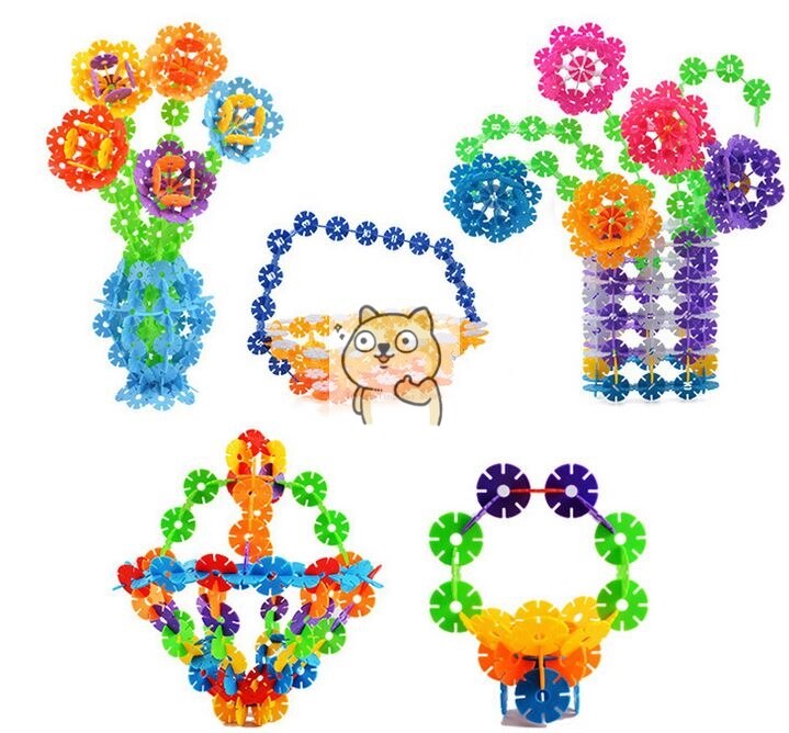 500pcs Puzzle Sets Children's Toys DIY Plastic Handmade Snowflake Pieces Minifigures Friends Toys