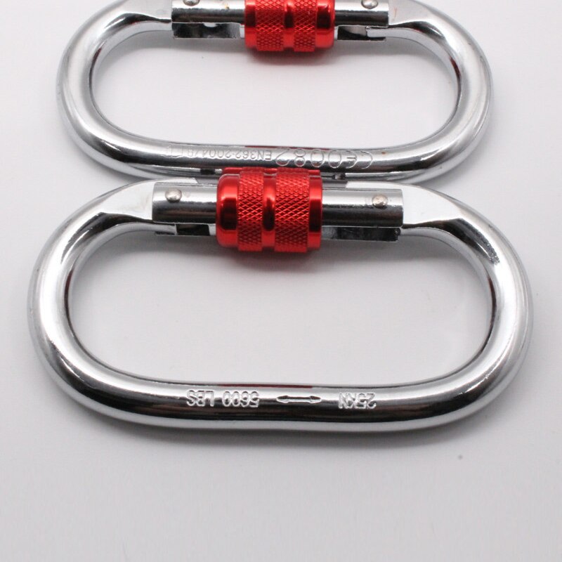 2 stück/set karabiner für aerial-yoga-hängematten, ce-zertifiziert, 25kn karabiner-fitnesszubehör für yoga-hängemattengurt