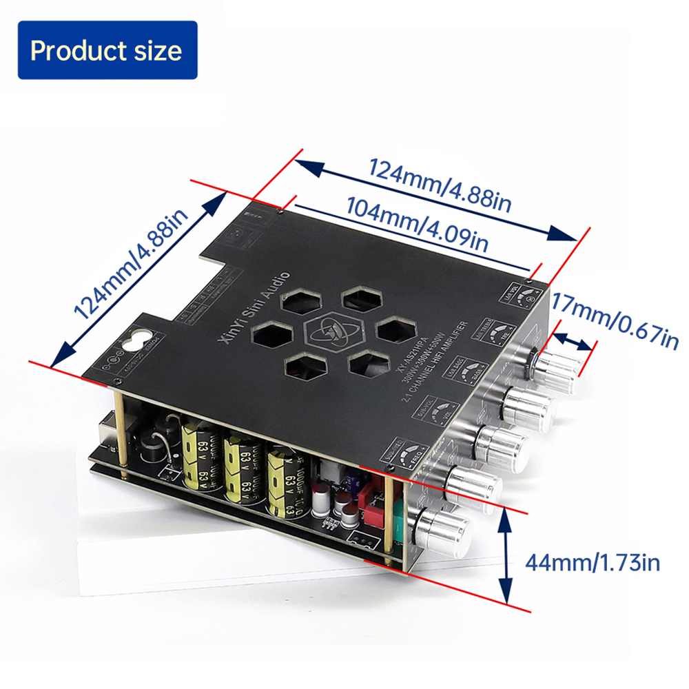 AS21HPA High-Power Bluetooth Digitale Geluidsversterkers Board 2.1 Kanaals Subwoofer 300 W * 2 + 600 W TPA3255 Bluetooth Speaker Board