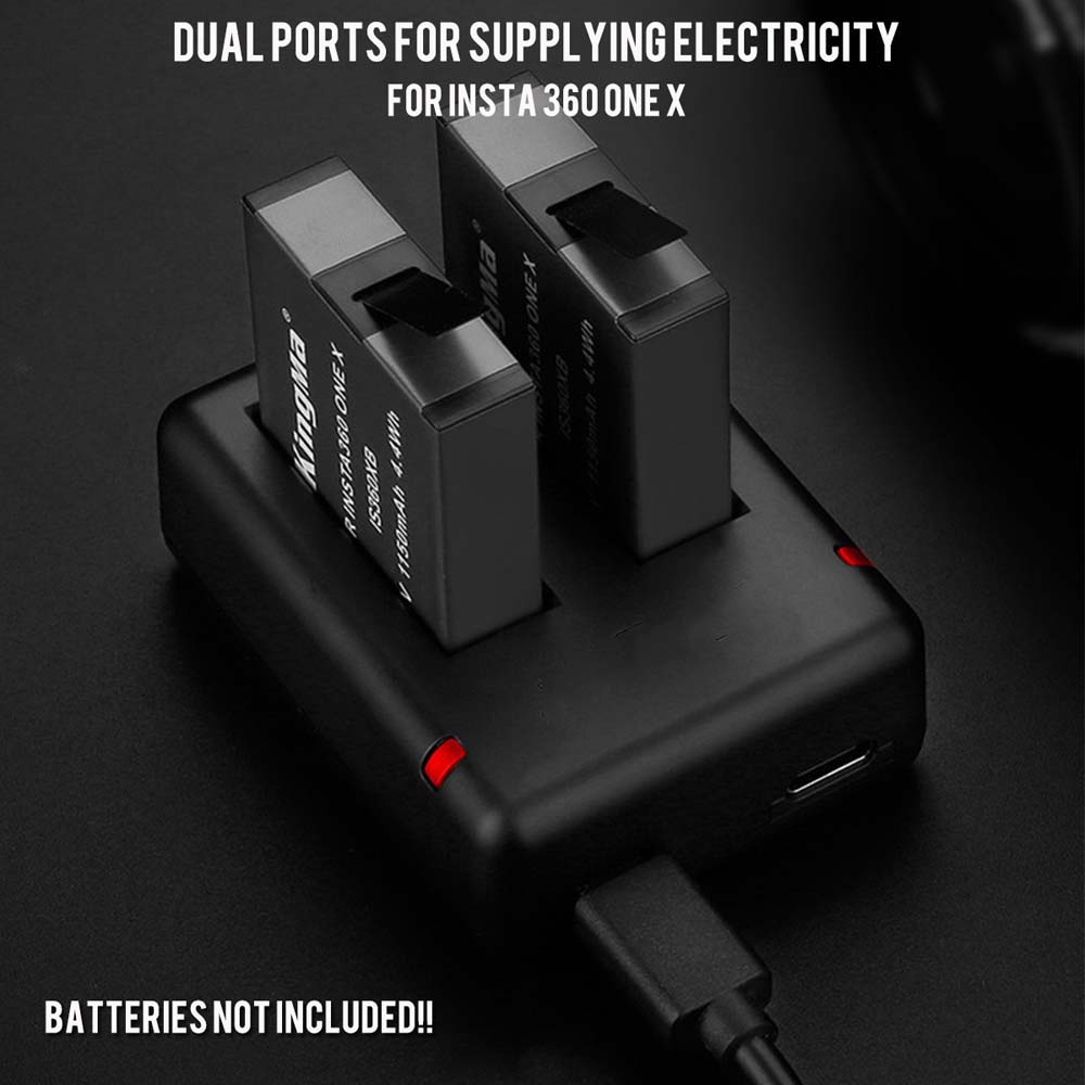 Insta360 Batterie Ersatz Dual Usb Ladegerät Für Insta360 eins X Batterie Ladegerät Mikro Und Typ-c Energie Unsichtbare Zubehör