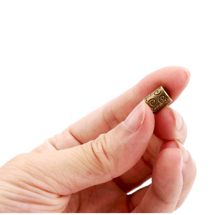 Leeons koraliki robić włosów na plecionki pierścienie robić włosów dla warkocze Dreadlock akcesoria metalowe koraliki robić boi robić przedłużania włosów 20 sztuk mankiety/rury