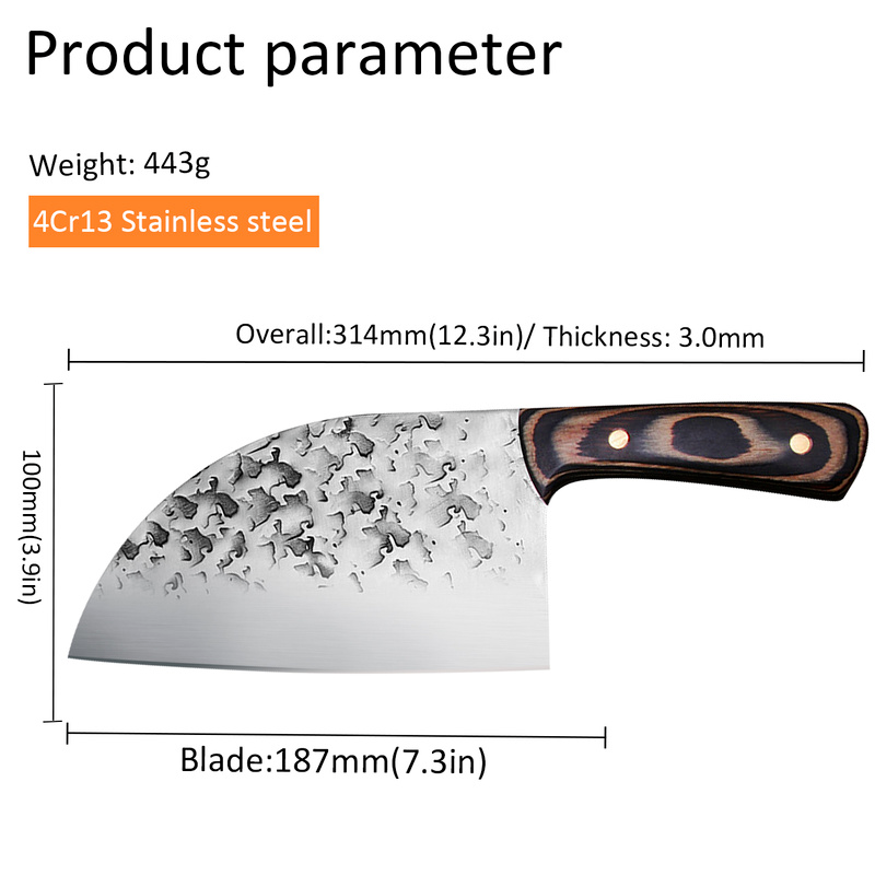 Neue 7.5 &quot;Geschmiedet Küchenmesser Edelstahl Serbisch Kochmesser Fleisch Gemüse Schneidemaschine Knochen Hacken Messer Metzger Spalter