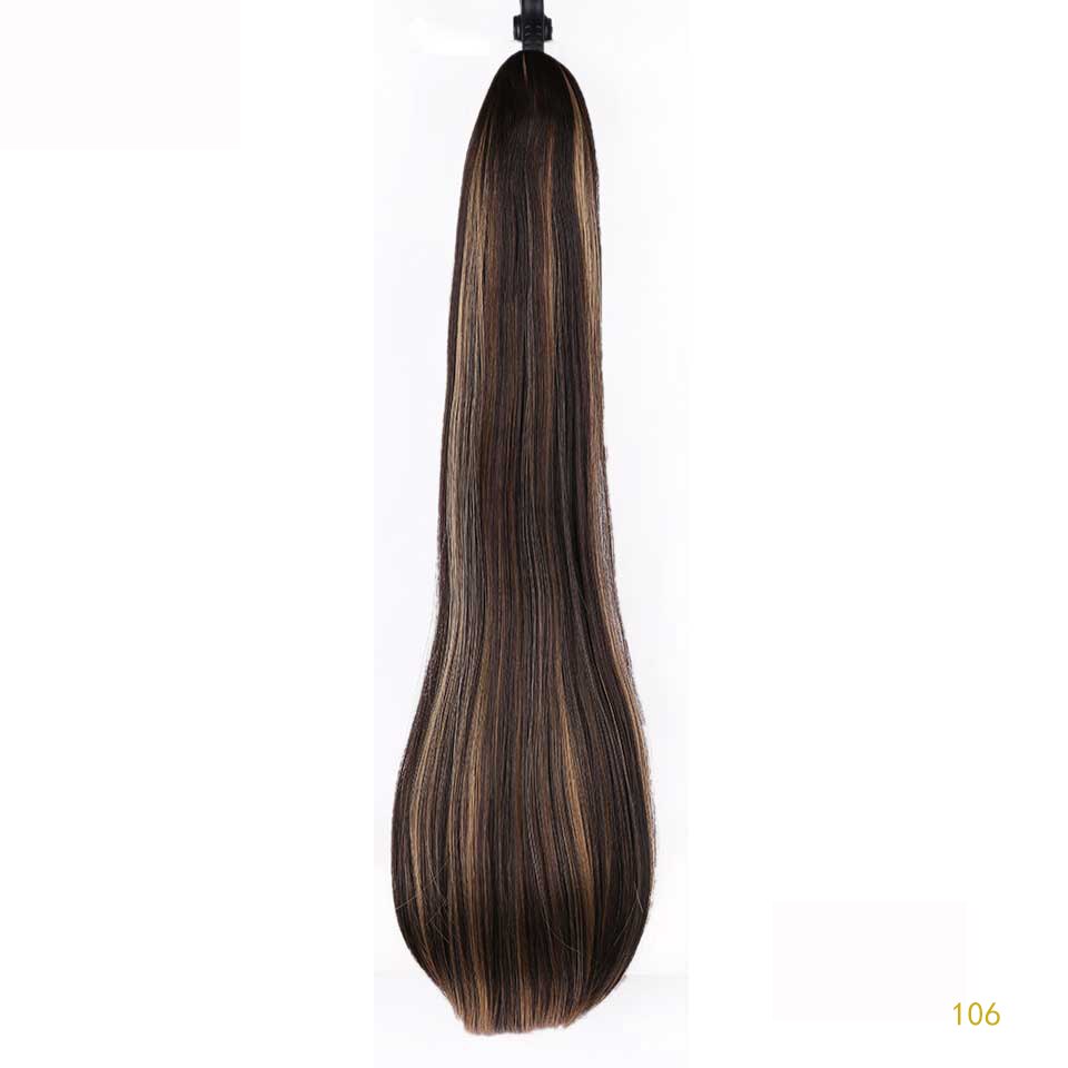 Accessoires De Cheveux Pour Femmes Longue Droite Marron Ombre Griffe Wachtrij De Cheval Pince À Cheveux Synthétique Nl Extension De: 106