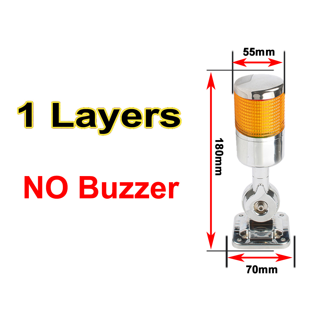 180 pila giratoria luz roja naranja ámbar verde luz de advertencia industrial para máquina CNC 24V CC 12V luz intermitente constante LED