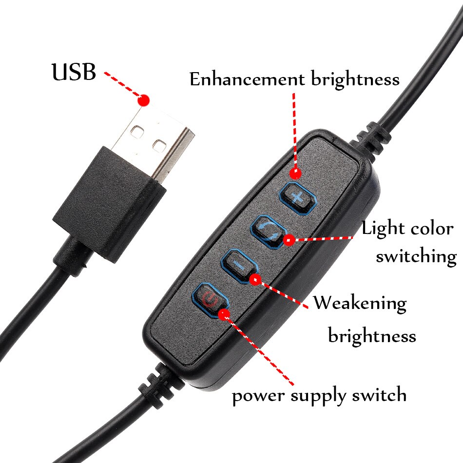 Iriodimmable Ring Led Lamp Studio Camera Ring Licht Foto Telefoon Video Light Lamp Met Statieven Selfie Stok Ring Licht Invullen