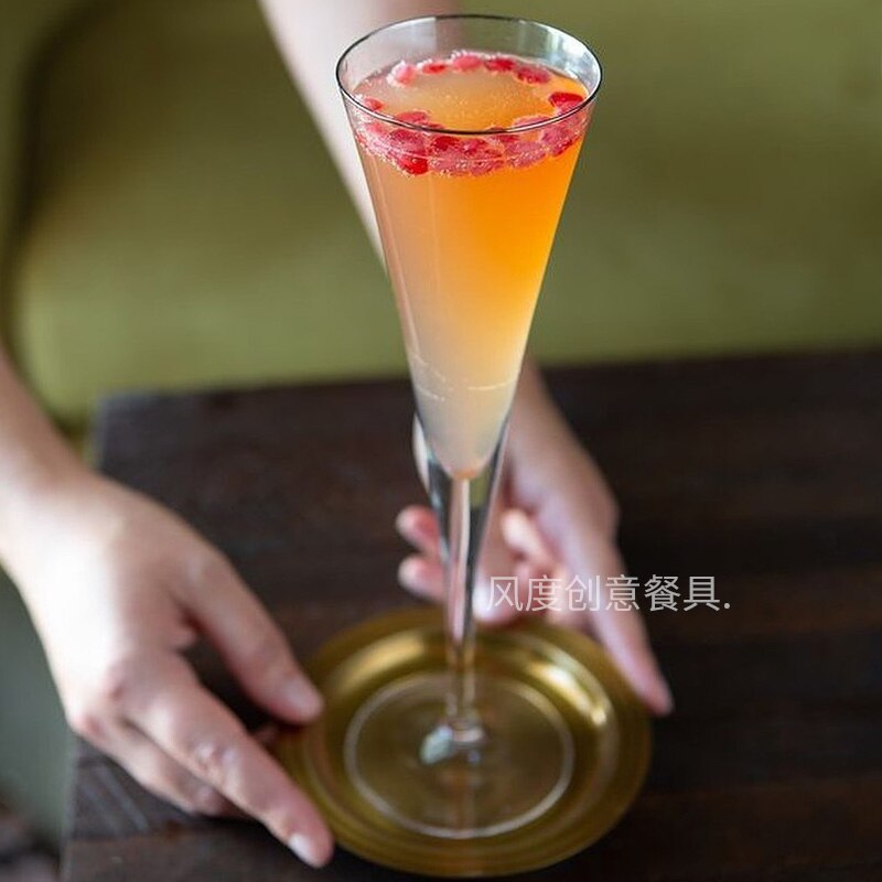 V Shaped Cocktail Glass Cup Crystal Champagne Glass Wine Goblet For Drinking Copas De Vino Kitchen Dining Bar EB5BL