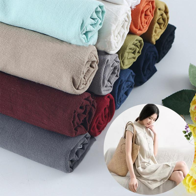130 x 100cm blødt linned bomuldsstof organisk materiale ren naturlig hør cambric øko gør det selv tøj patchwork stof