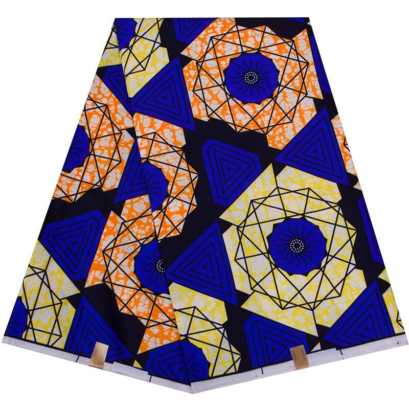 Nigeria Pagne African Fabric Print 100% Polyester Vintage Casual Ankara Real Veritable Wax 6 Yards: Default Title