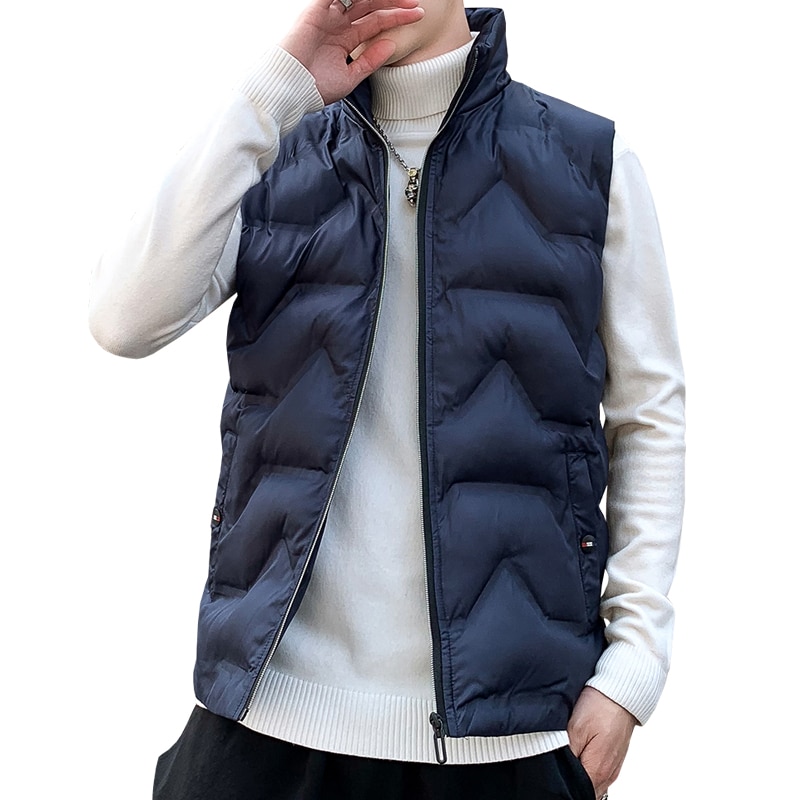 Mode Heren Jas Mouwloos Vest Lente Stijlvolle Casual Jassen Mannelijk Katoen Gevoerde Mannelijke Vest Vest Mannen