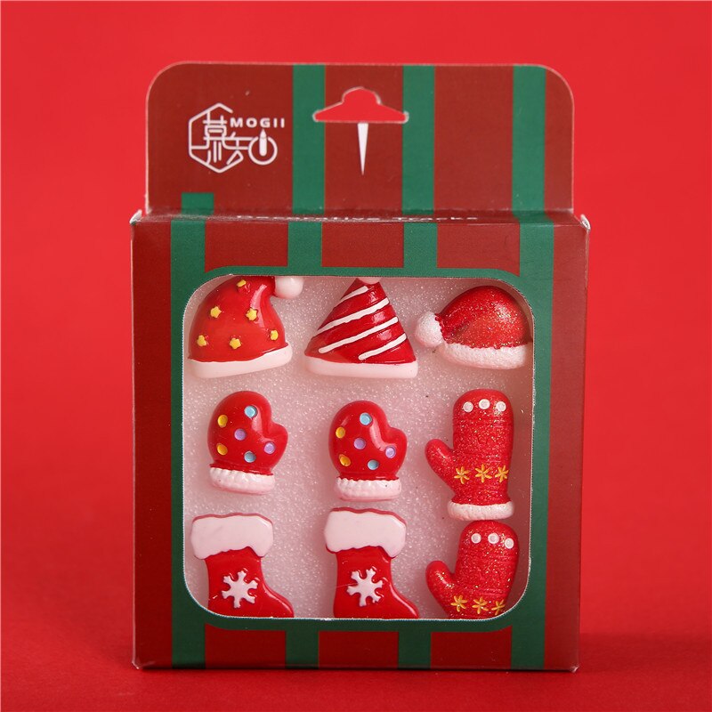 9Pcs Kerst Decoratie Pins, Klokken, Handschoenen, Modellering, Creatieve Pins, Kinderen Briefpapier , Decoraties