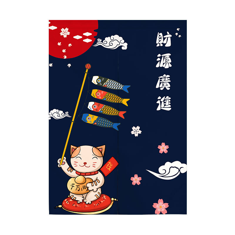 Japanse Slaapkamer Keuken Badkamer Feng Shui Deur Gordijn Lucky Cat Gordijn Partitie Gordijn Noren: 02 / 85x150cm