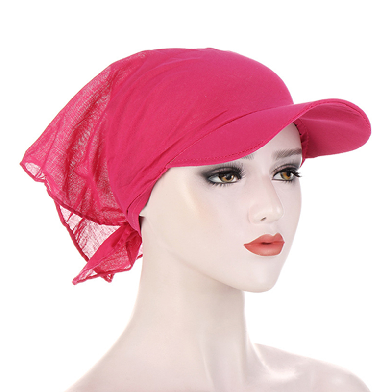 Turban fyrkantig halsduk hatt tryck blommor knyt knut tillbaka bomull baseball keps justerbar dam huvudduk solskydd hatt: 7