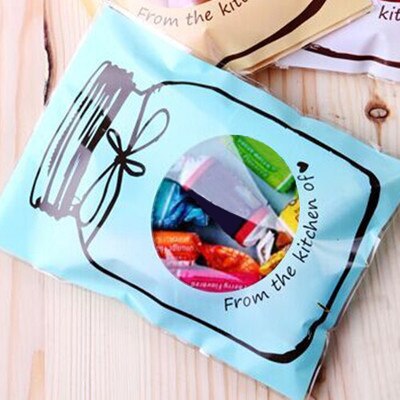 100Pcs Cartoon Candy Cookie Koekjes Verpakking Zakken Bag Zelfklevende Plastic Zakken Bruiloft Verjaardag Feestartikelen