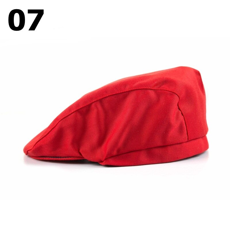 12 farver stribet kokkehat hoteluniform madlavningshatte catering restauranthat arbejdstøj hat afslappet bløde kasketter 56-58cm: 07