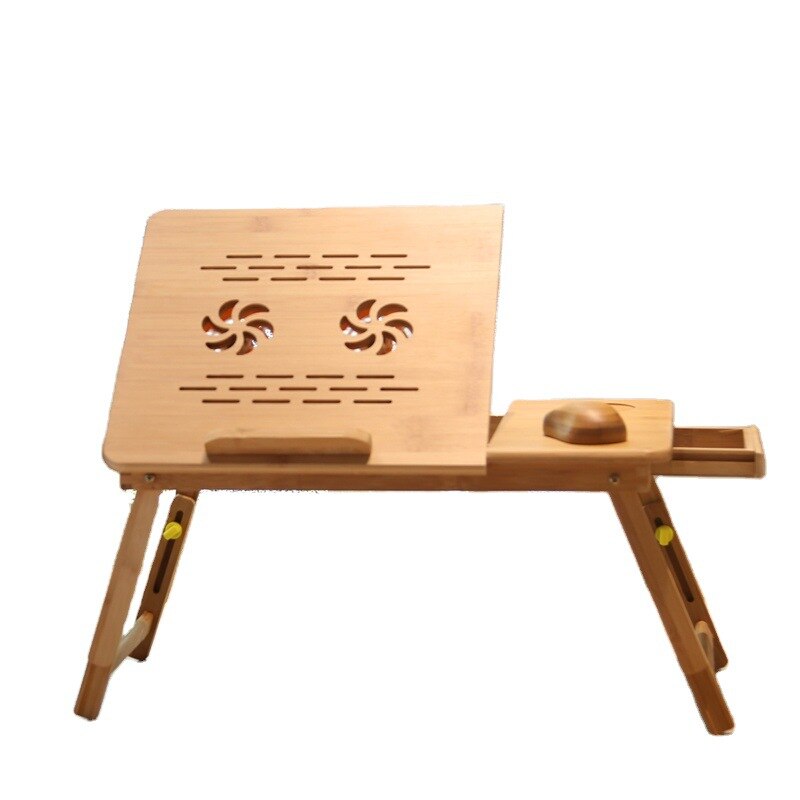 Adjustable Foldable Laptop Desk Notebook Bamboo Table Stand Tray Bed Small Table Tray Table Living Room Coffee Table