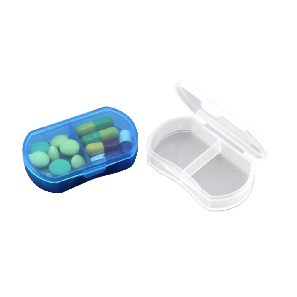 Bærbar 7 dage ugentlig pille arrangør tablet pille opbevaring boks plast medicin boks splittere sundhedspleje værktøj: Militærgrøn