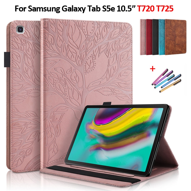 Coque pour Samsung Galaxy Tab S5e 10 5 pouces, étui en cuir à rabat pour tablette Samsung S5e Coque SM-T720 SM-T725