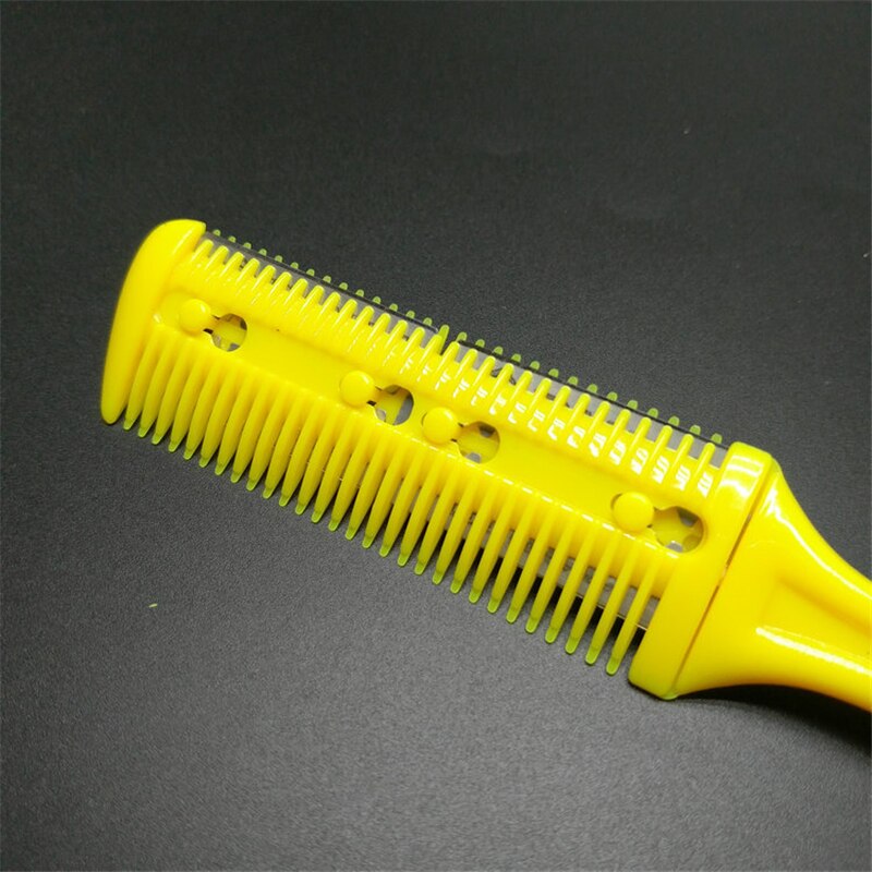 Peine para cortar el pelo con cuchillas de afeitar, cortador de pelo, herramienta de adelgazamiento, peluquero herramienta, herramientas de estilismo DIY para salón de pelo, 1 ud.