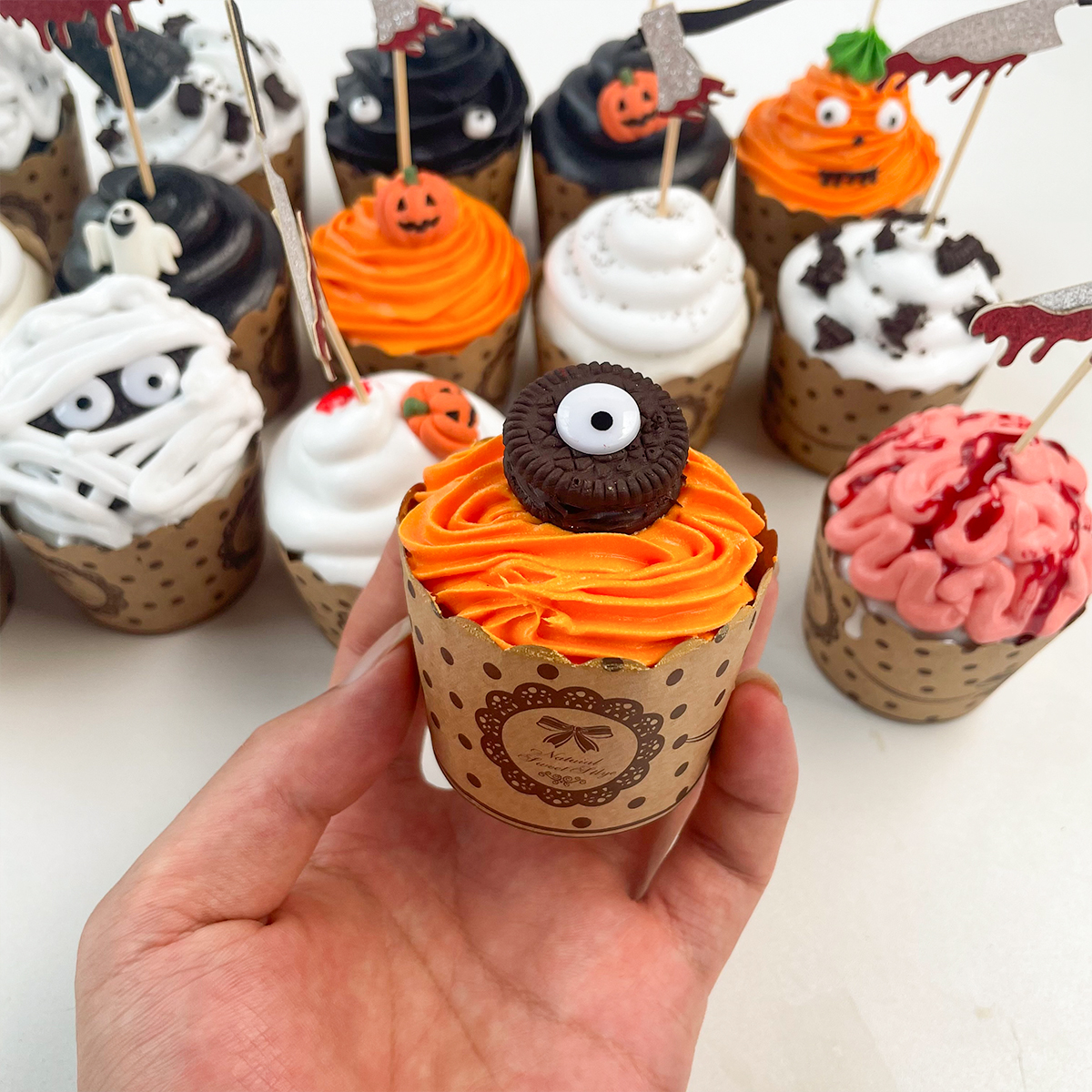 Sztuczny babeczka, fałszywy ekspozytor na ciasto, imitacja ciasta, dekoracje, symulacja realistycznej babeczki, plastikowy Model ciasta, sztuczne pieczone jedzenie.