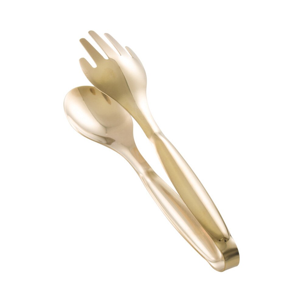 Mattång i rostfritt stål guld sliver köksredskap buffé matlagningsverktyg bbq clips bröd biff tång klämma kökstillbehör