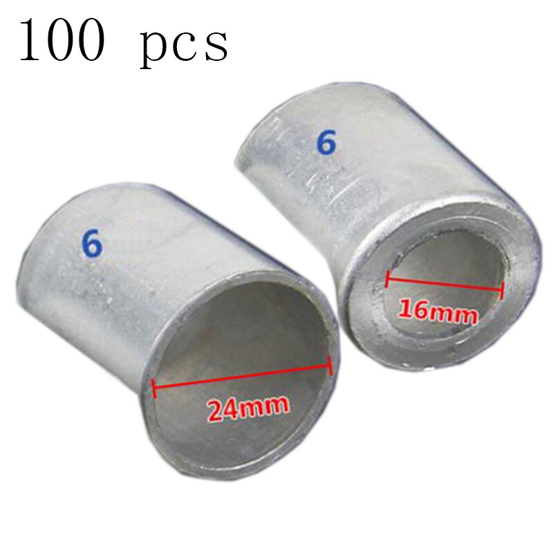 Für Auto A/C Klimaanlage Standard/Reduziert Barriere Kältemittel Schlauch Aluminium crimpen Zwinge 100Stck 3/8'' 1/2'' 5/8'' 3/4'': R134A 24MM 100Stck 