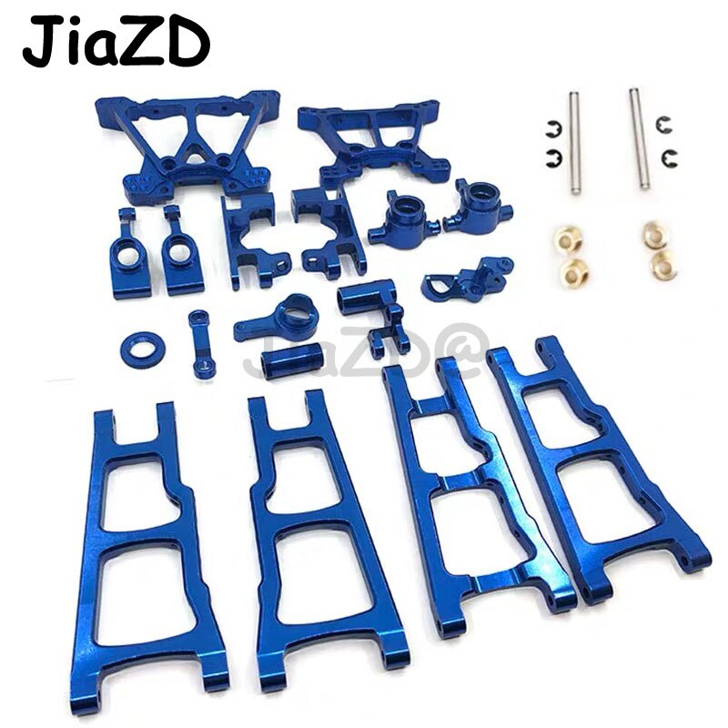 1 Set Aluminum Alloy Metal Upgrade Chassis Parts Kit For Traxxas SLASH 4x4 1/10 RC Car Truck Parts Accessories W001: 1 SET BLUE