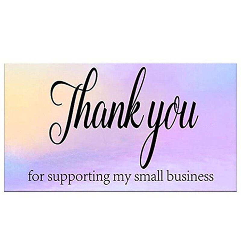 50Pcs/Pack Thank You for Supporting My Small Business Cards Customer Thank You for your order Card Greeting for Party: H01
