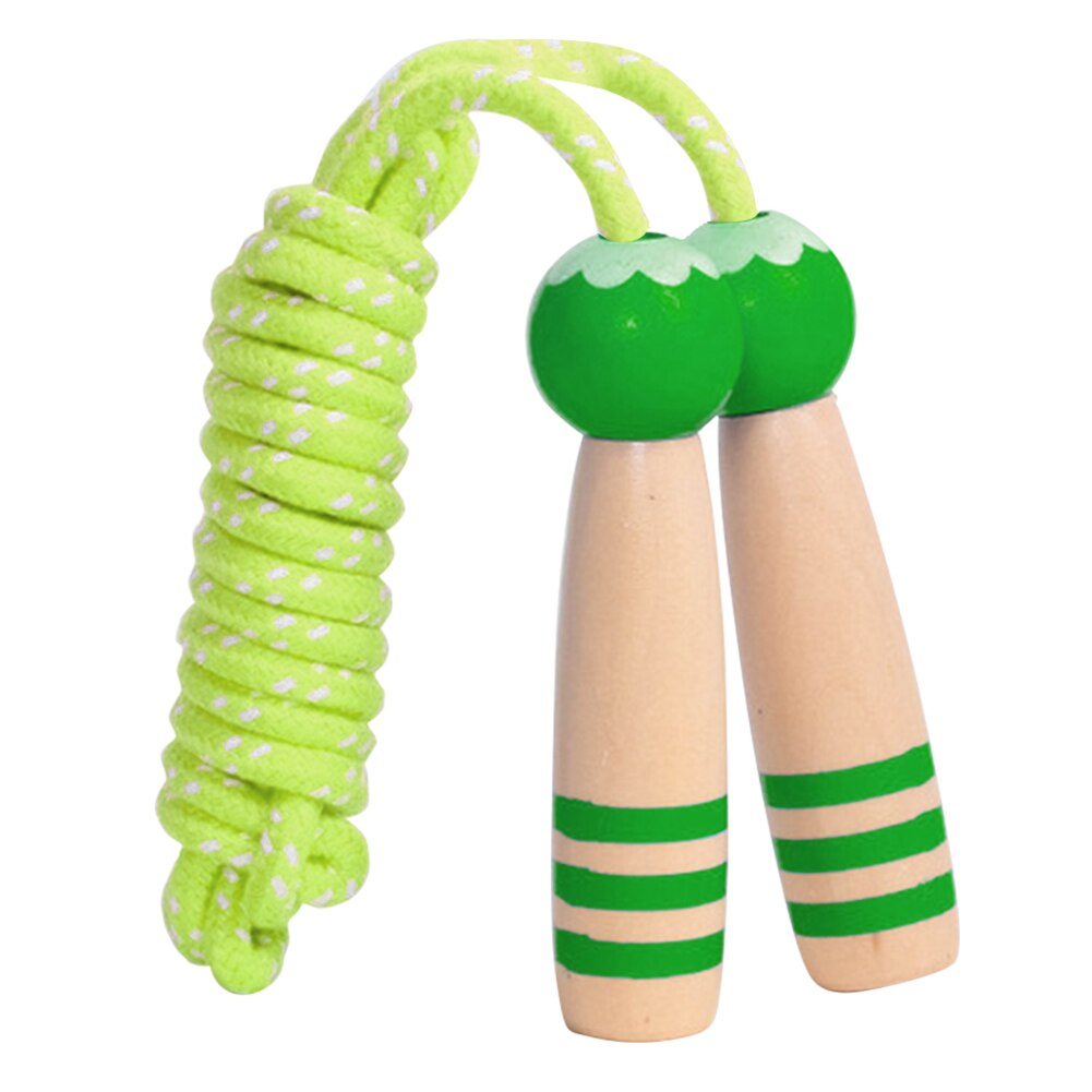2.3m Kids Children Fun Jump Rope Home Gym Adjustable Length Wooden Handle Sports School Birthday Fitness Skipping Ergonomic