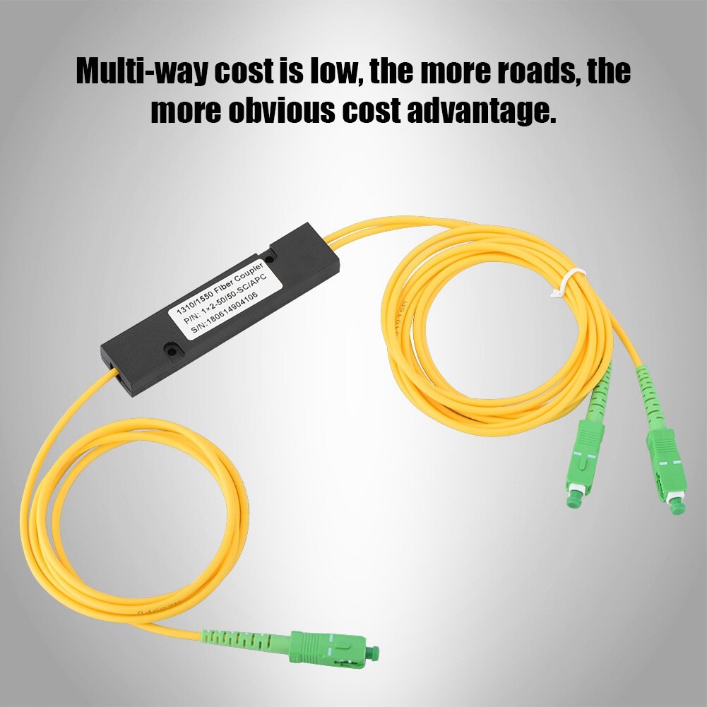 PLC Splitter SC APC 1X2 PLC Singlemode Fiber Optical Splitter SC/UPC PCL Splitter Internal Computer Cable Sleeve